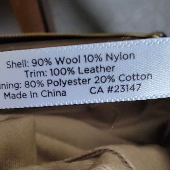 NWOT Talbots “windowpane” wool & leather - Picture 8 of 8